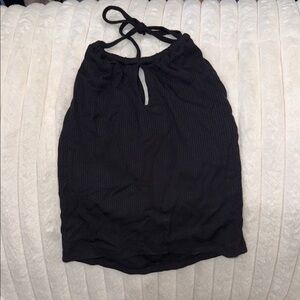 Aritzia Wilfred Black Ribbed Tank Top